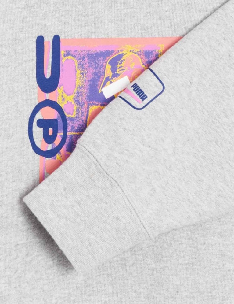 Sudadera PUMA uptown hoodie light gray heather