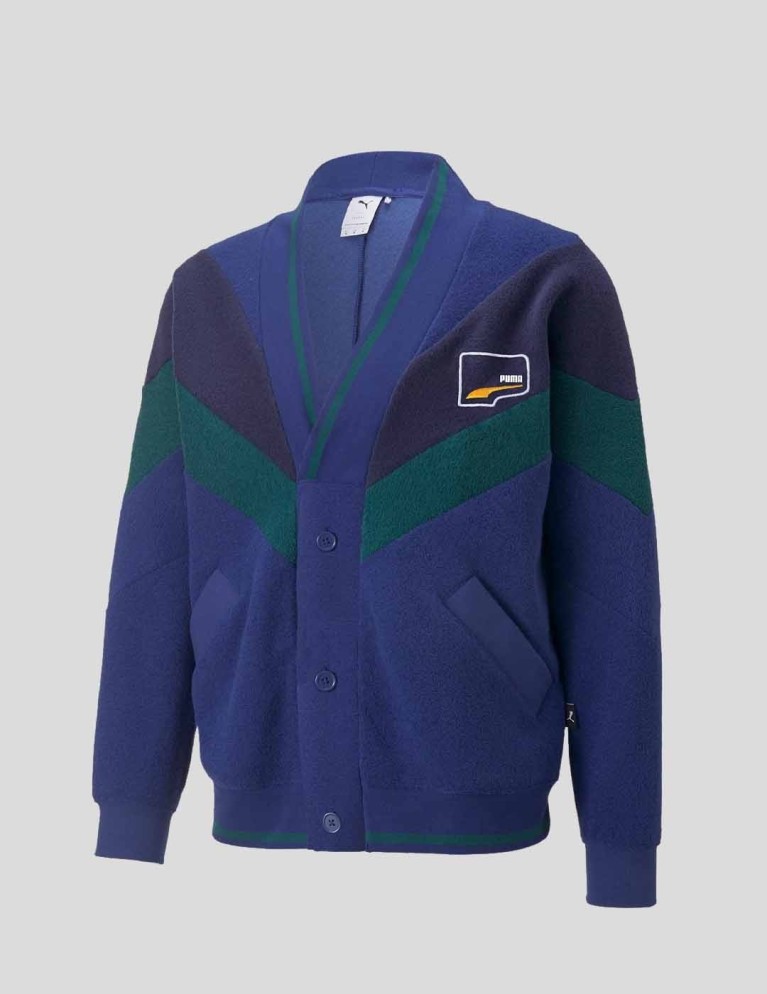 Chaqueta PUMA uptown relaxed cardigan elektro blue