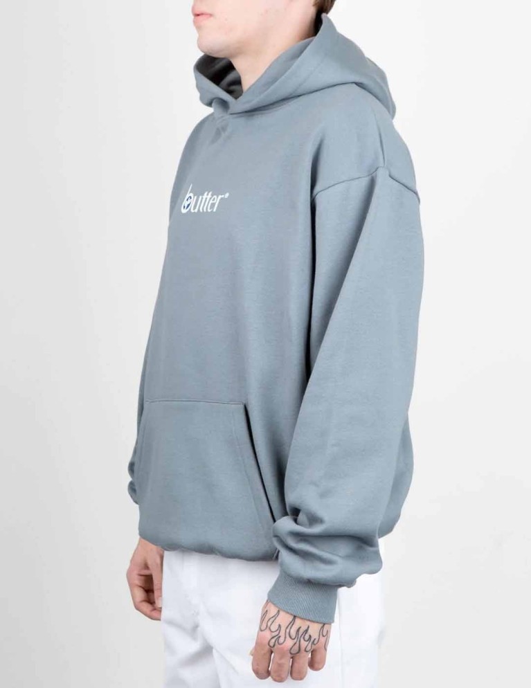Sudadera BUTTER GOODS leaf classic logo pullover hood dull mint