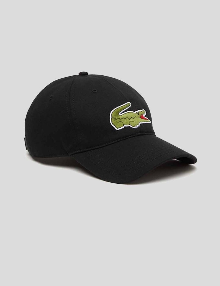 Gorra LACOSTE gorra ajustable en sarga de algodón ecológico noir