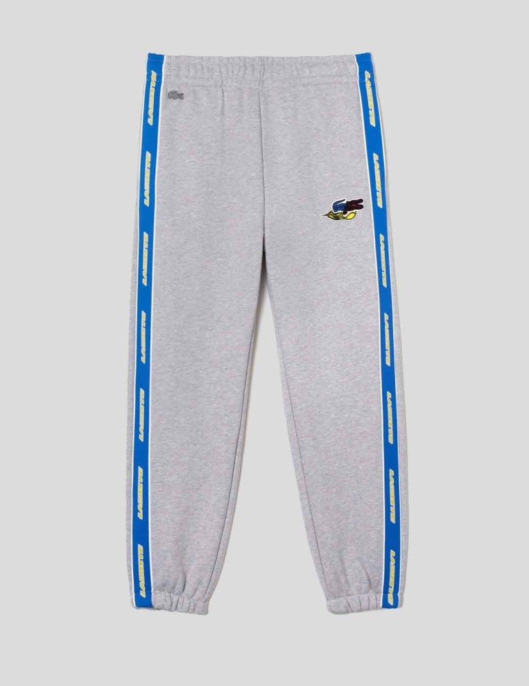 Pantalón LACOSTE pantalón de chándal holiday con raya argent chine