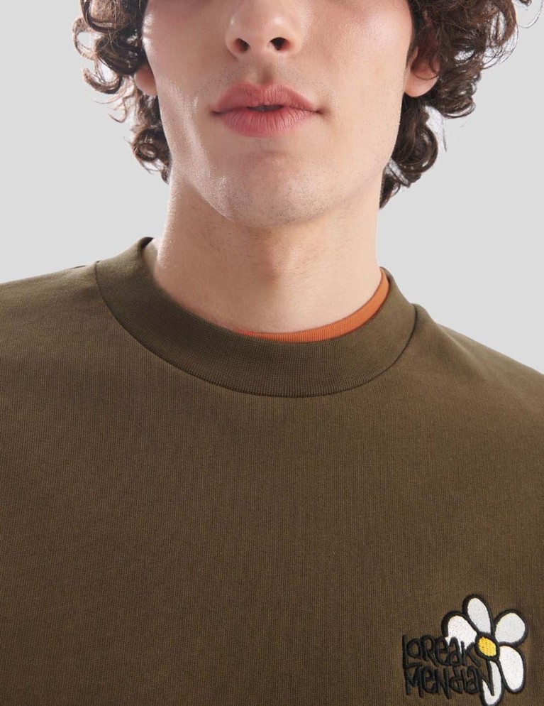 Sudadera LOREAK MENDIAN margarita crew brown