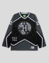 HUF centro T-shirt ice hockey jersey nero