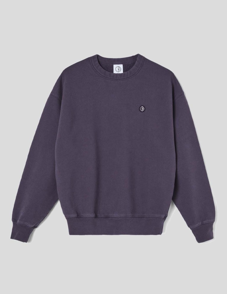 Sudadera POLAR SKATE CO patch crewneck dark violet