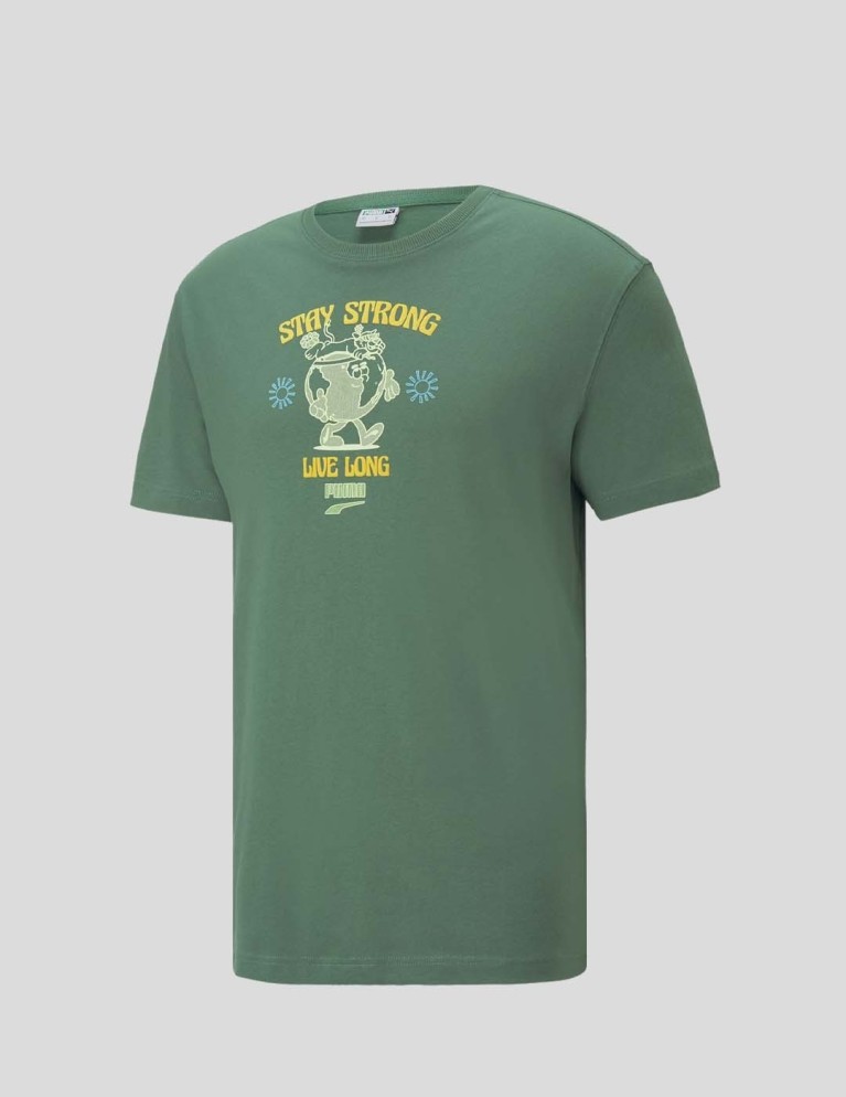 Camiseta PUMA downtown graphic tee deep forest