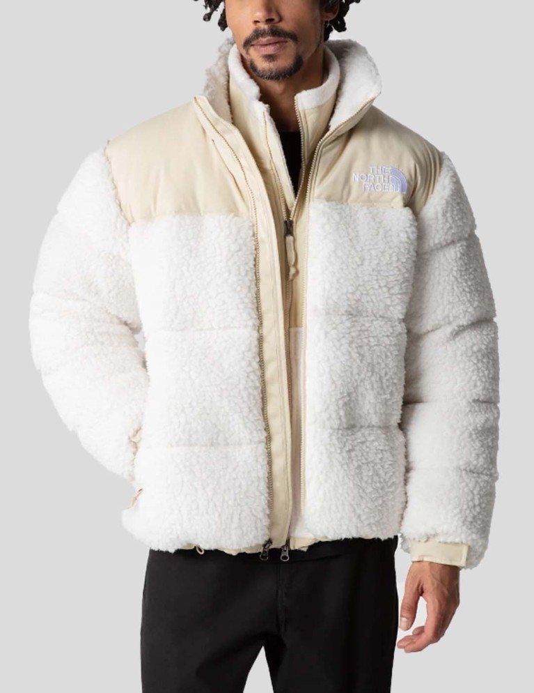 Cazadora THE NORTH FACE 1996 retro nuptse high pile jacket  white/gravel