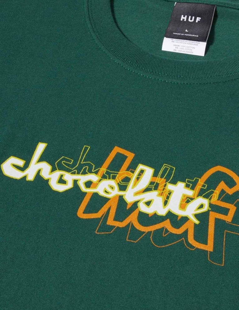 Camiseta HUF x crailtap carson tee forest green