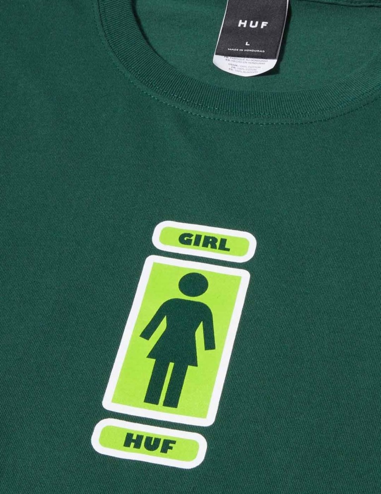 Camiseta HUF x crailtap springwood tee forest green