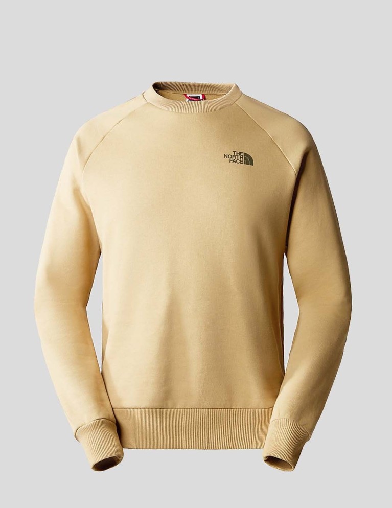 Sudadera THE NORTH FACE raglan red box crew new khaki stone