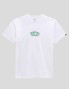 V T-shirt bloccata logo tee bianco