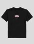 V T-shirt bloccato logo tee nero