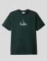 T-shirt BUTTER GOODS fiori di vento tee scuro foresta