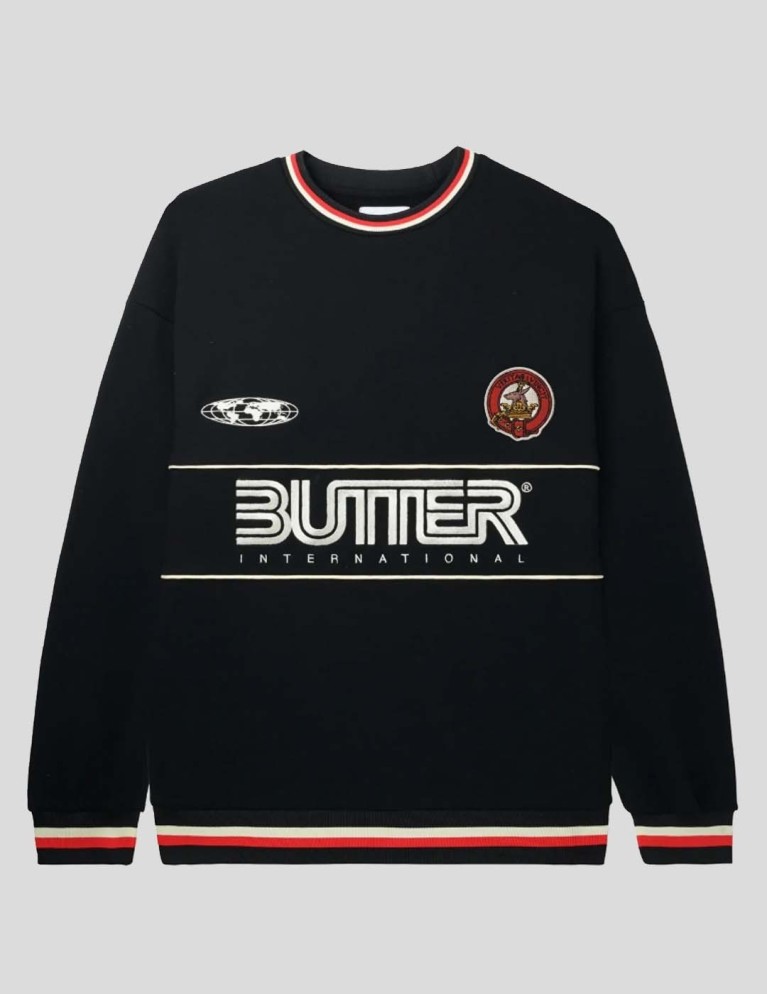 Sudadera BUTTER GOODS marshall crew black