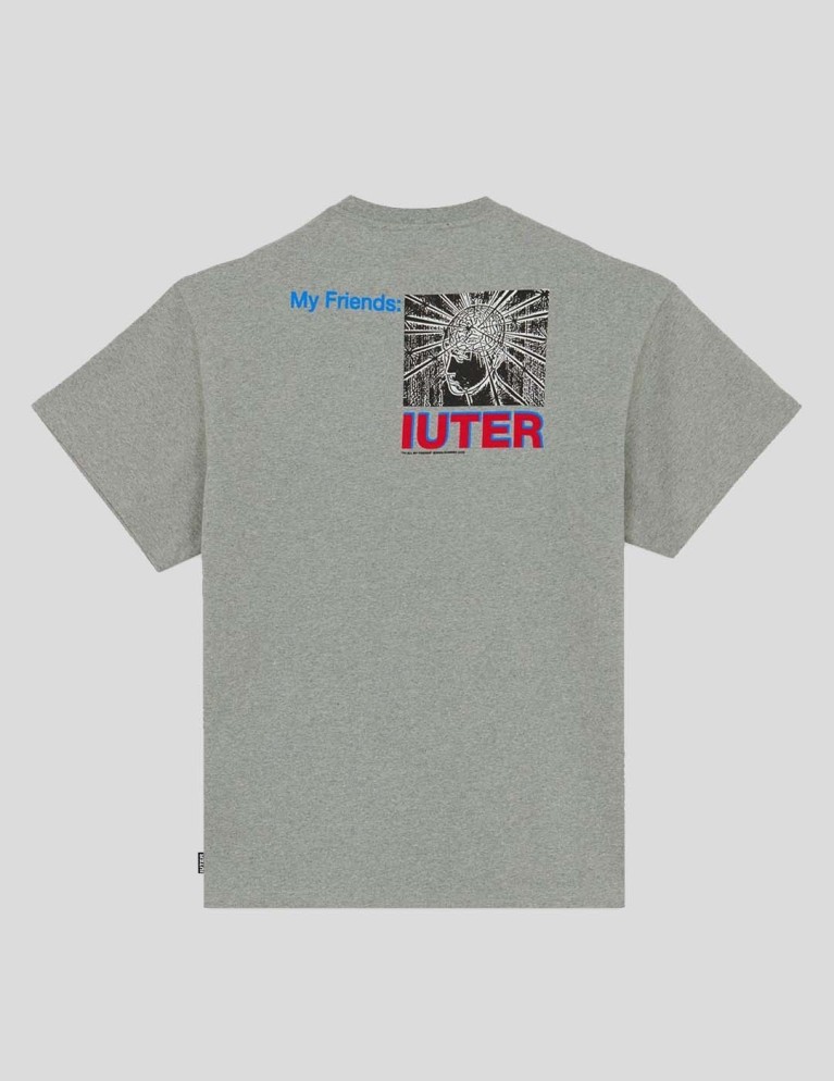 Camiseta IUTER brain tee light grey