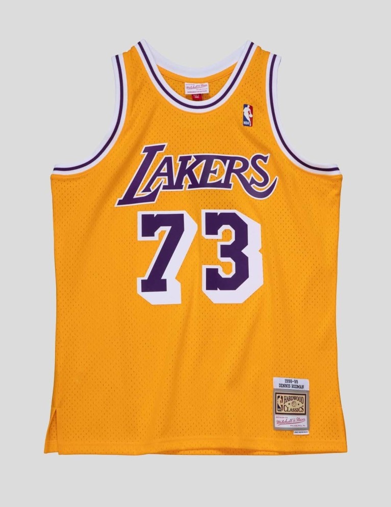 Camiseta MITCHELL & NESS lakers 1998-99 dennis rodman swingman light gold