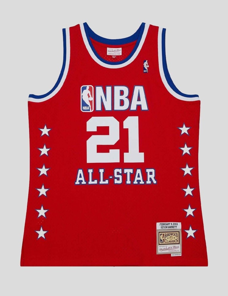 Camiseta MITCHELL & NESS all star west 2003-04 kevin garnett swingman red