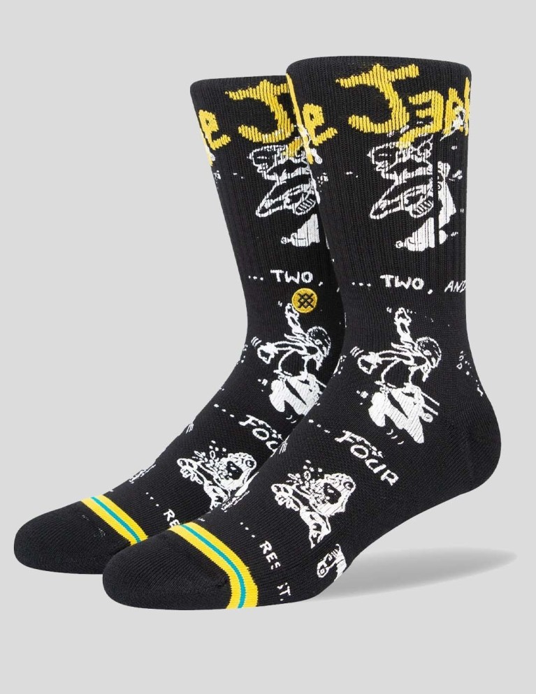 Calcetines STANCE circle jerks crew socks yellow