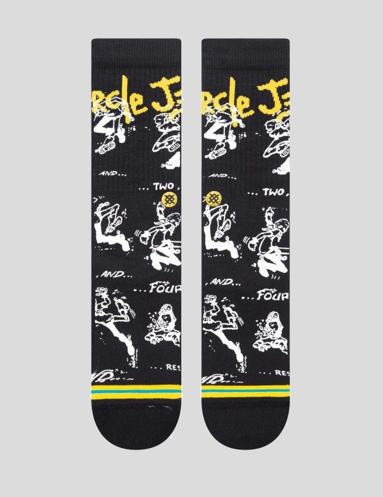 Calcetines STANCE circle jerks crew socks yellow