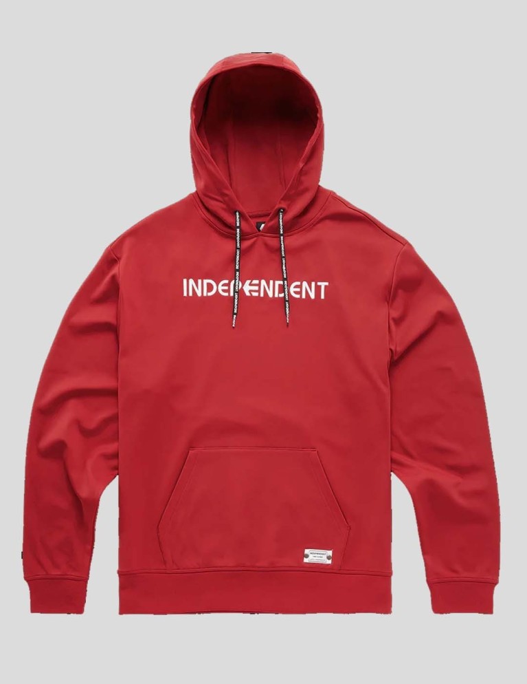 Colaboraciones ETNIES x independent embroidered hoodie red
