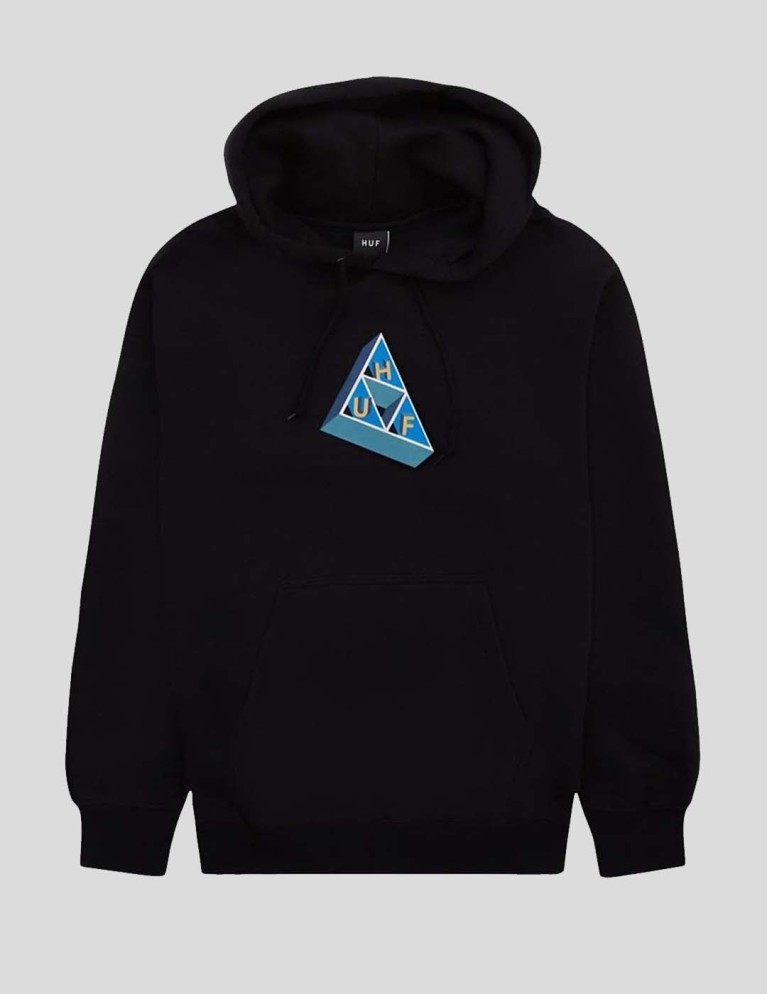 Sudadera HUF based triple triangle hoodie black