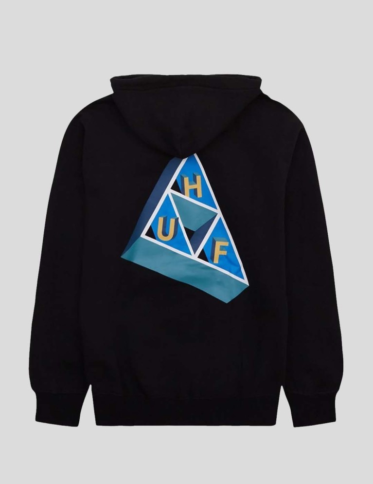 Sudadera HUF based triple triangle hoodie black