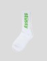 Calcetines STUSSY helvetica crew socks white/kelly