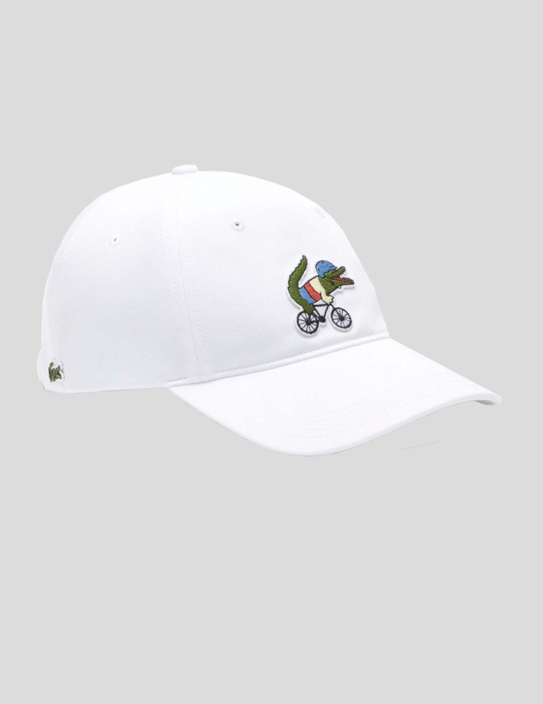 Colaboraciones LACOSTE x netflix gorra sex education blanc