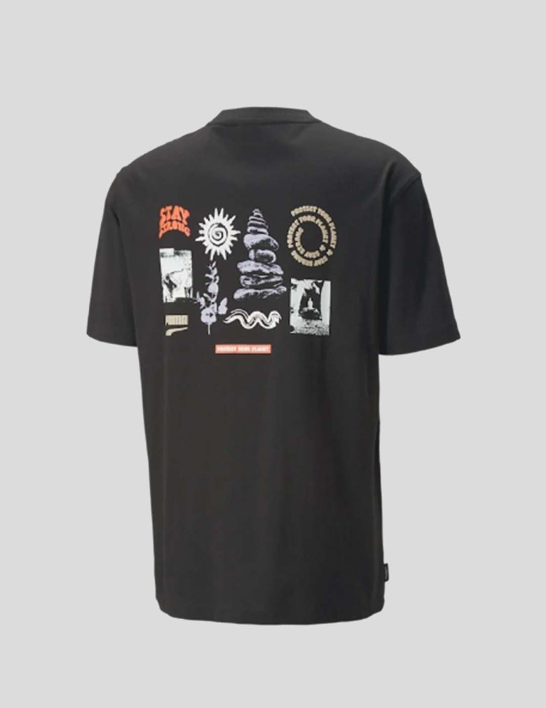 Camiseta PUMA downtown graphic tee puma black