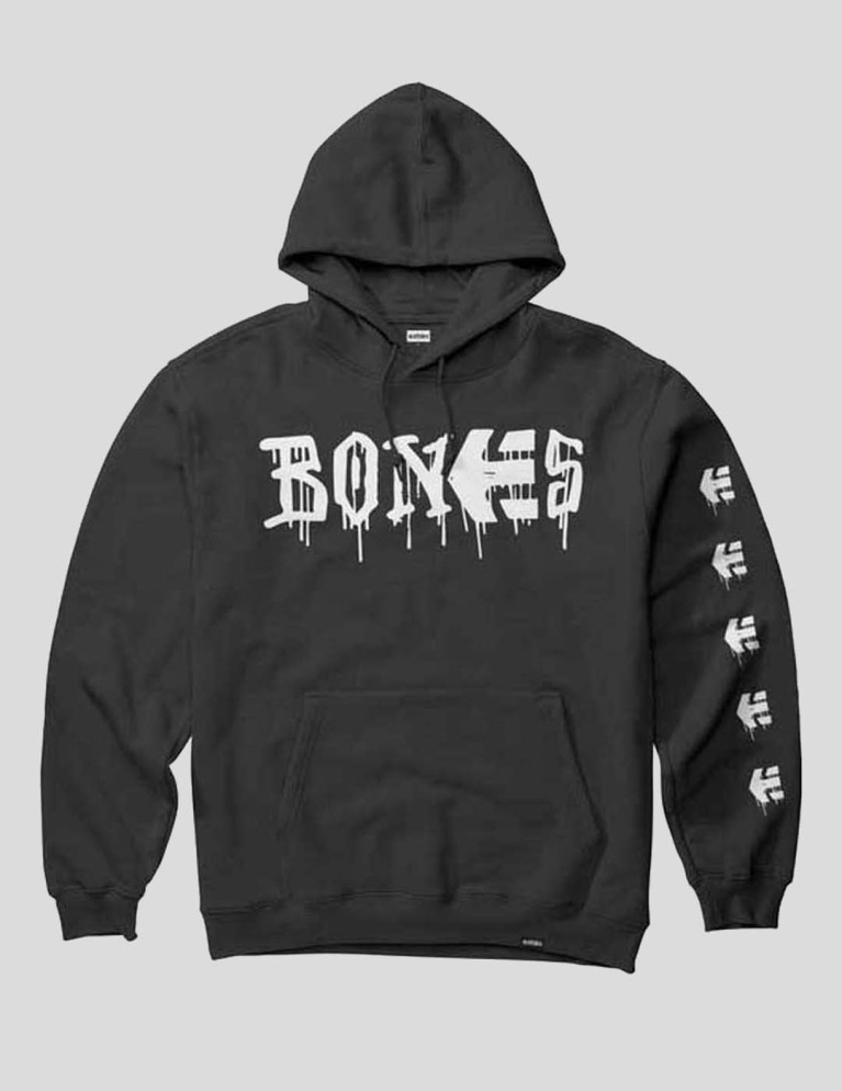 Colaboraciones ETNIES x bones hoodie black