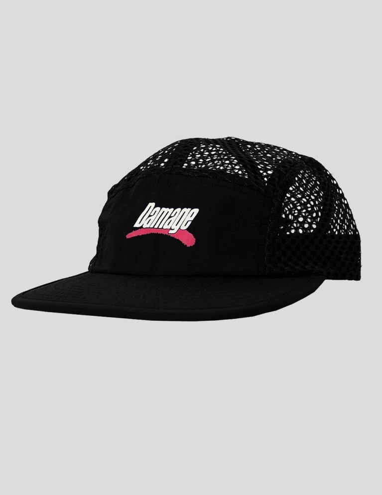 Gorra DAMAGE runna mesh cap black