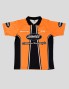 T-shirt DAMAGE performance zipper tee black/orange