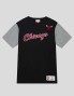 T-shirt MITCHELL & NESS bulls color blocked tee black