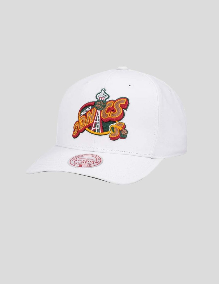 Gorra MITCHELL & NESS seattle supersonics all in pro snapback white