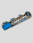 Hardware SPITFIRE f4 conico completo 53mm 99a bianco / blu