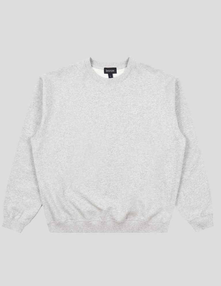 Sudadera BRONZE 56K logo crew grey