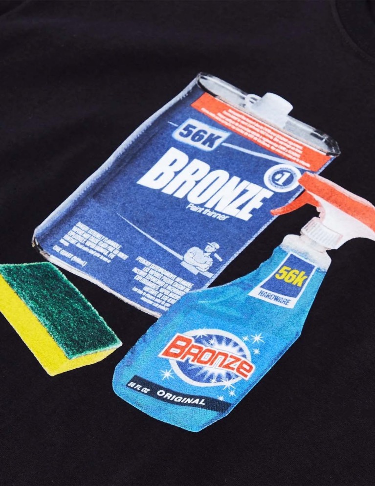 Camiseta BRONZE 56K paint thinner tee black