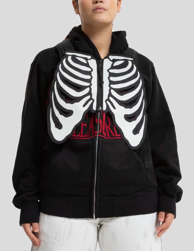 Mochila EASTPAK x pleasures gerys  black skeleton