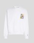 TOMMY JEANS bagno luxe grafica crew bianco