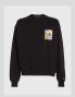 Felpa TOMMY JEANS scatola luxe grafica crew nero