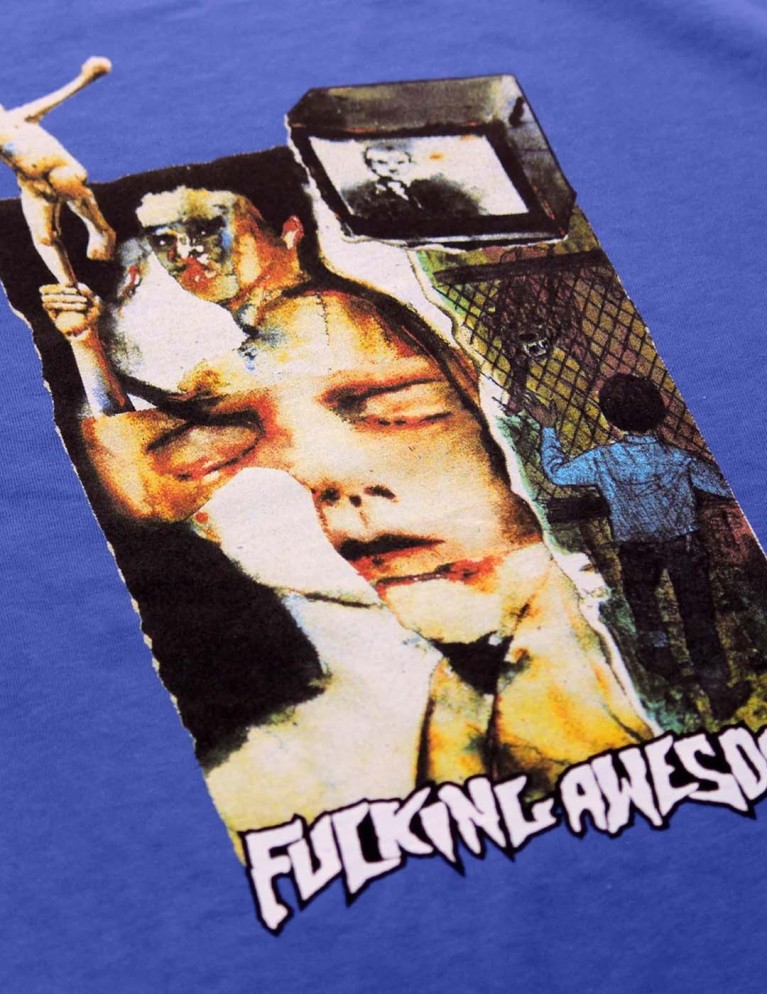 Camiseta FUCKING AWESOME  peligroso tee neon blue