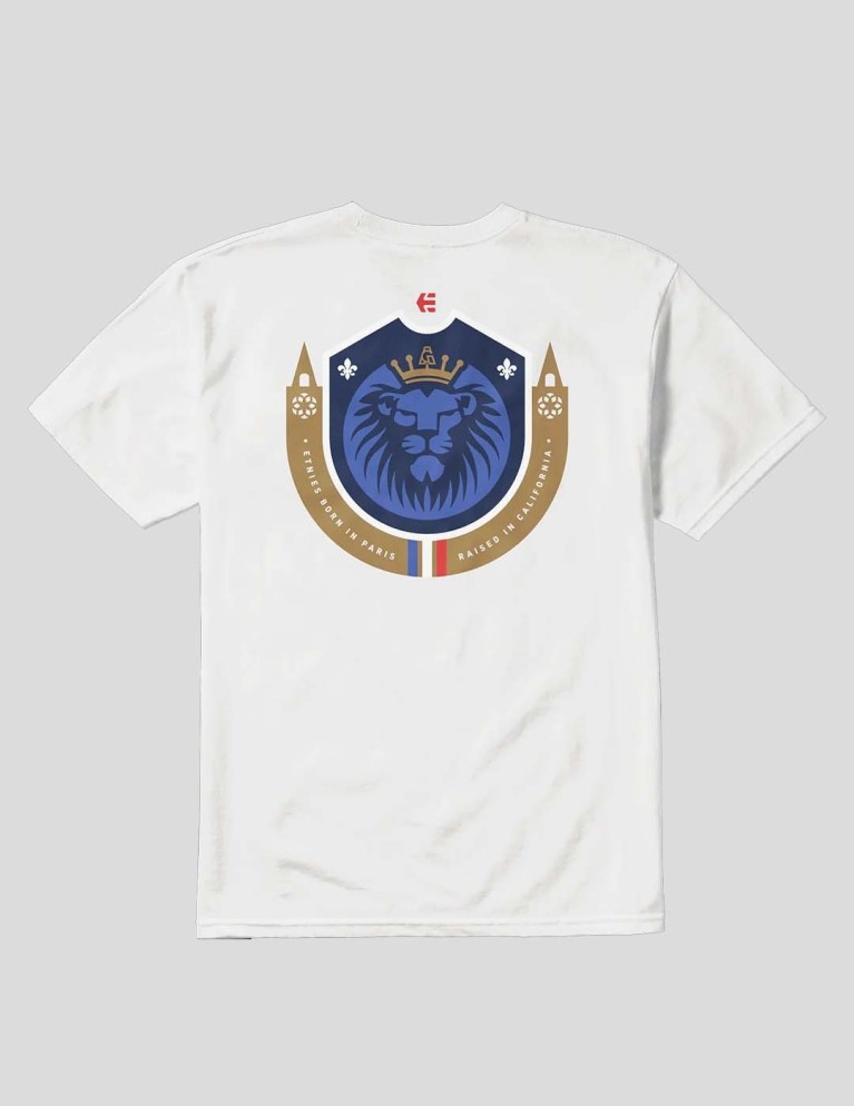 Colaboraciones ETNIES x aurelien giraud tee white