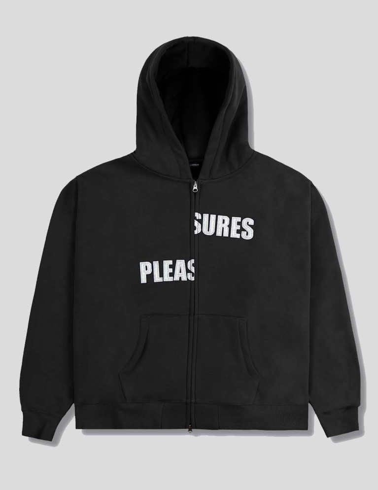 Sudadera PLEASURES evolution zip hoodie black