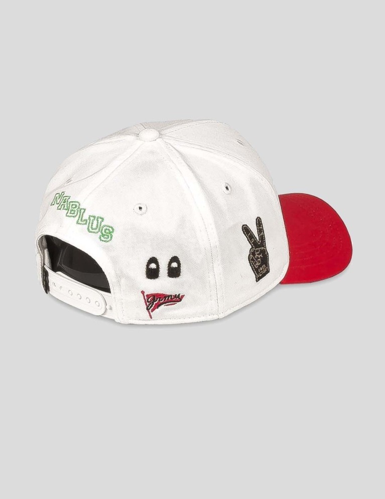 Gorra GRIMEY nablus bicolor curved visor cap white