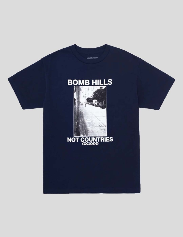 Camiseta GX1000 bomb hills not countries tee navy