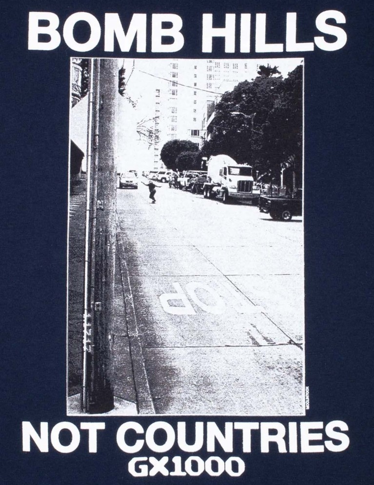 Camiseta GX1000 bomb hills not countries tee navy