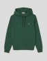 Felpa LASOSTE con cappuccio in cotone biologico sequoia