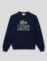 Sporty LACOSTE felpa jogger badge crew marino