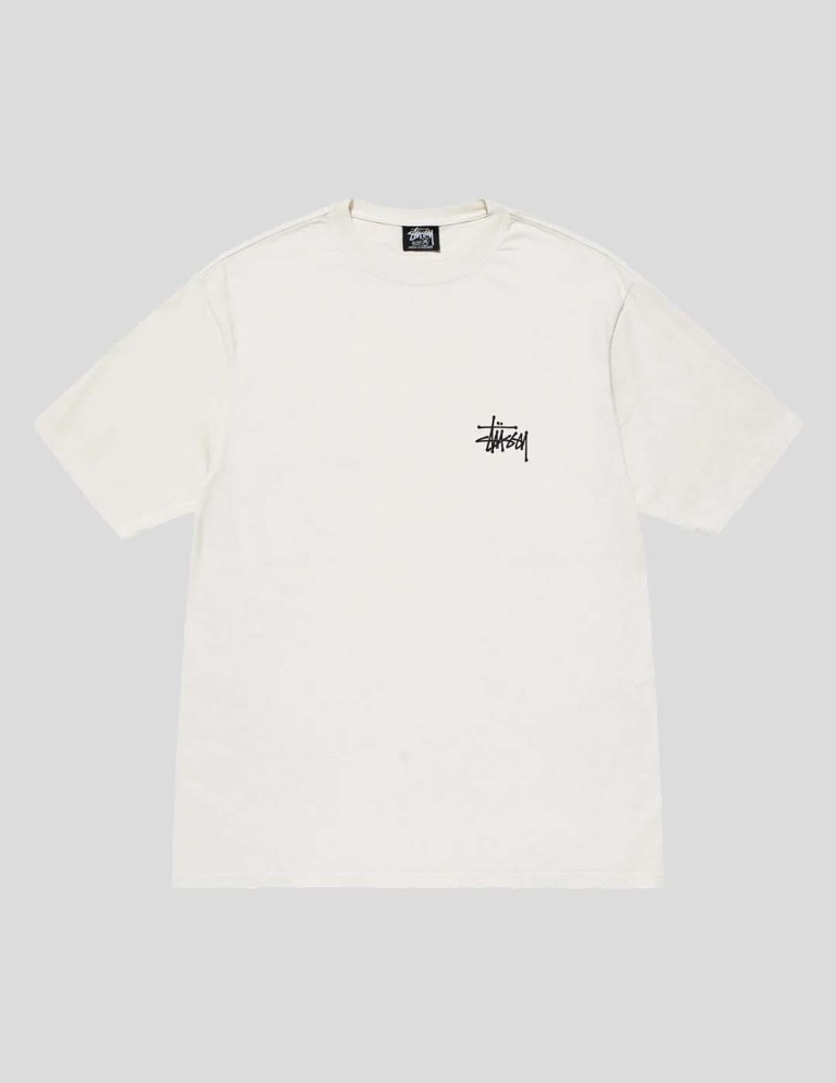Camiseta STUSSY basic stussy pigment dyed tee natural