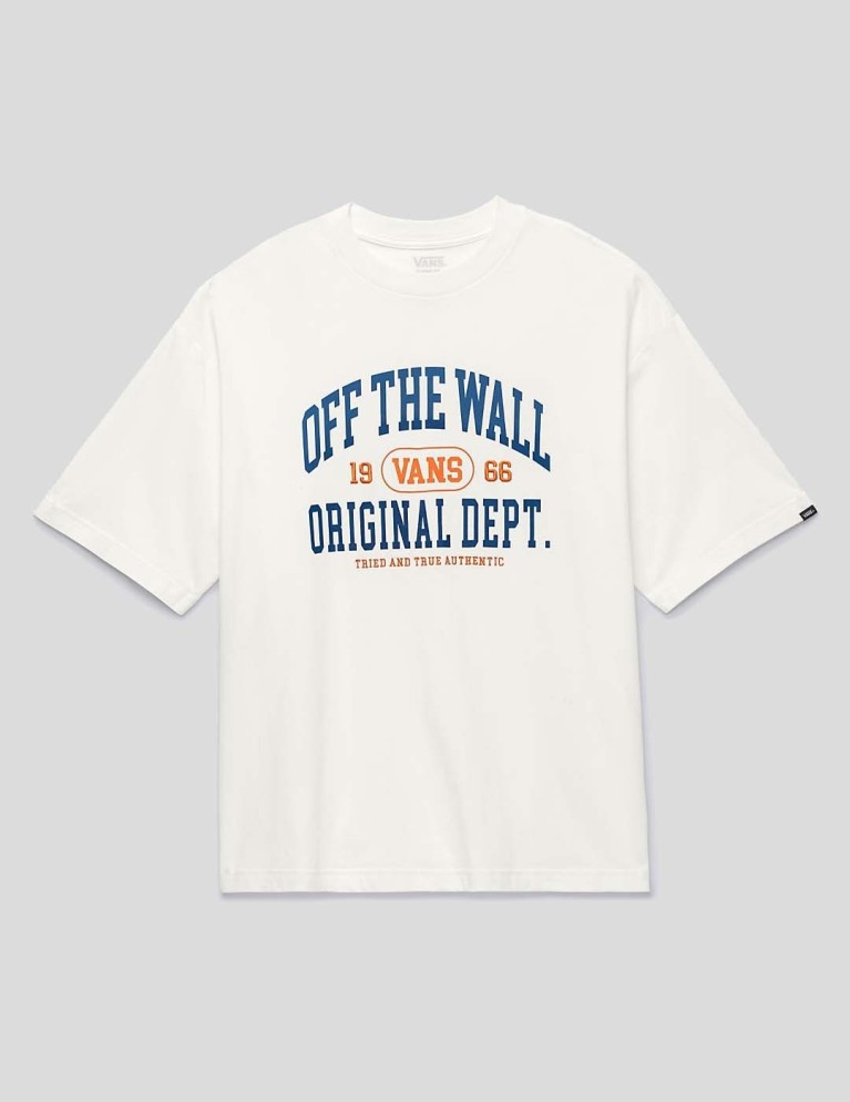 Camiseta VANS  athletics dept tee marshmallow