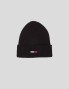 Gorro TOMMY JEANS flag rib beanie black